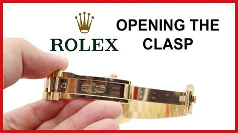 rolex hidden clasp|how to open rolex clasp.